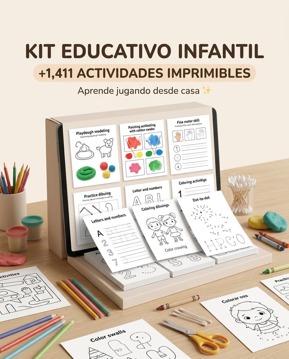 KIT Educativo Infantil | 1,411 Actividades Imprimibles para Niños