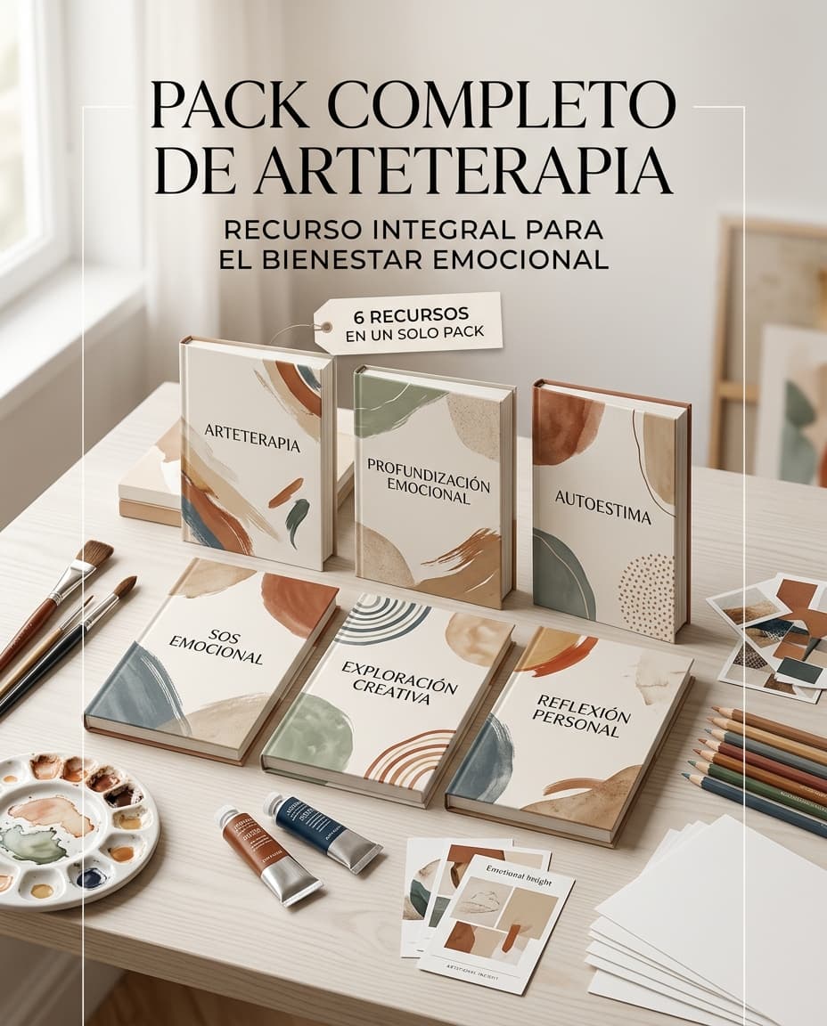 Pack Completo de Arteterapia | 290 Actividades y Técnicas + Tarjetas S.O.S. + 2 Bonos